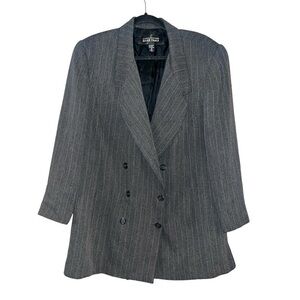 Linda Allard Ellen Tracy blazer women’s size 16 XL oversized gray side splits